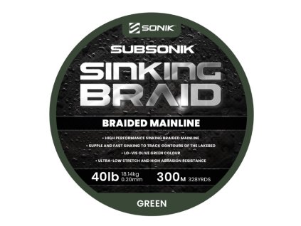 Sonik Šnúra Subsonik Sinking Braid 300m 0,20mm 40lb