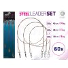 Set oceľ. laniek BOMB! S obr. a karab. / 49 vlákien 60ks/30,35,40cm/9,11,14kg