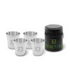 Set nerezových pohárikov Delphin RESET XL 4v1 4x70ml