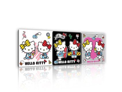 Obraz na plátně: Hello Kitty (2) - set 3ks 25x25cm