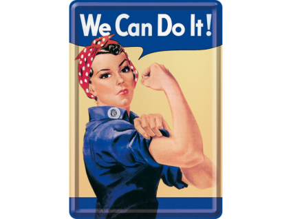 Plechová pohlednice - We Can Do It!