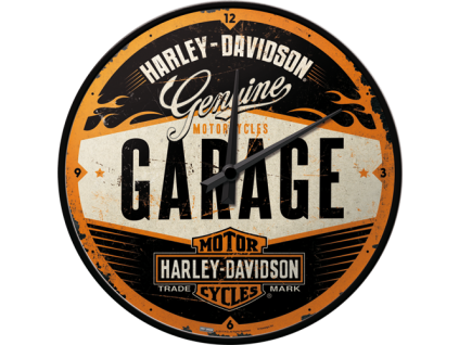 Nástěnné hodiny - Harley-Davidson Garage