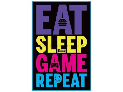 50398 plakat eat sleep game repeat