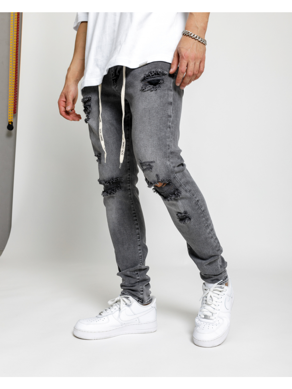 Jeans Torn - grey - Donlemme.com