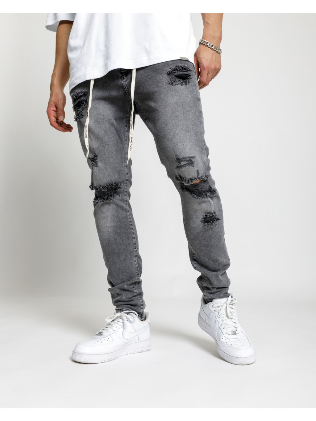 Jeans Torn - grey - DON LEMME