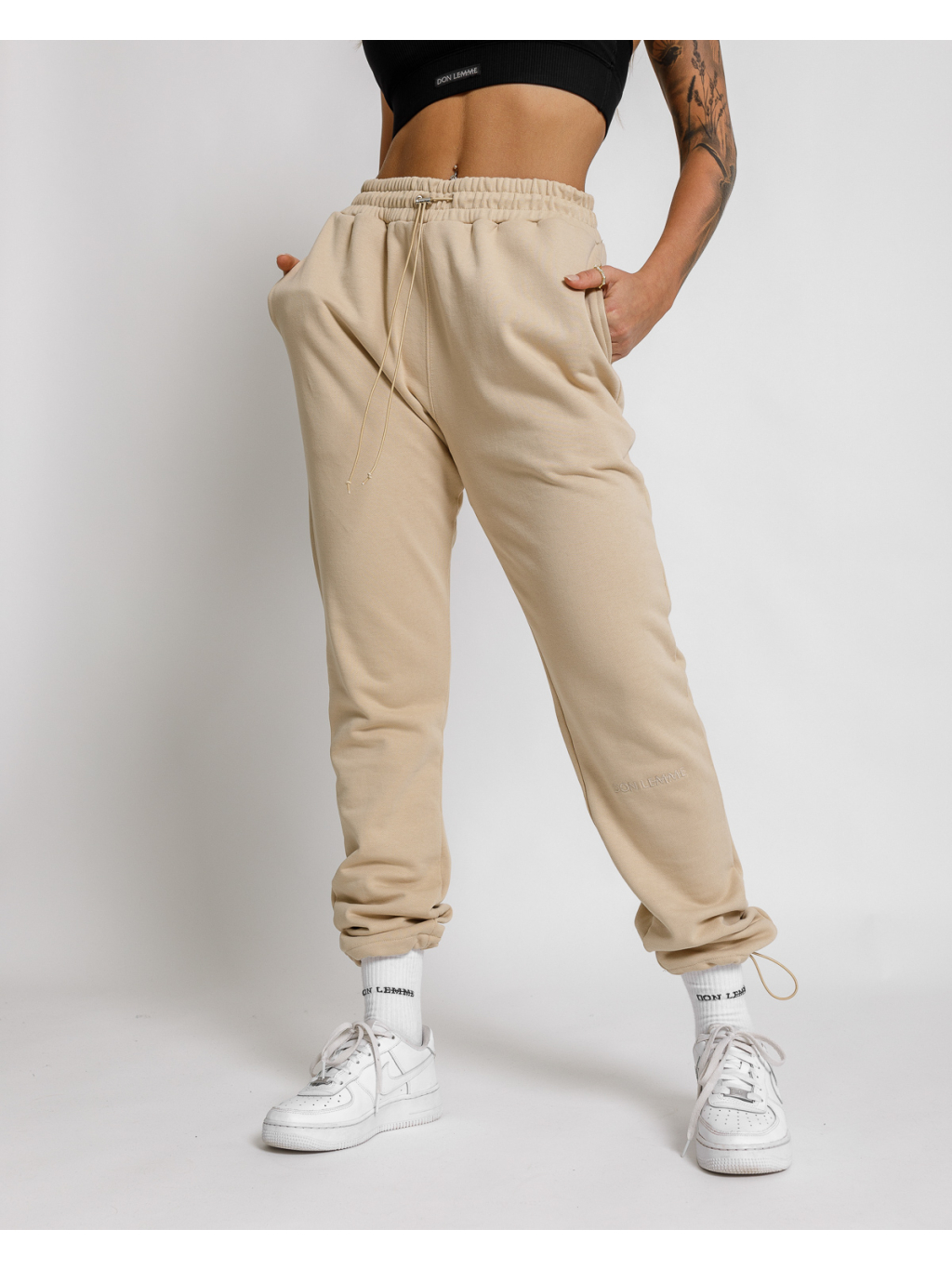 Ladies store beige joggers