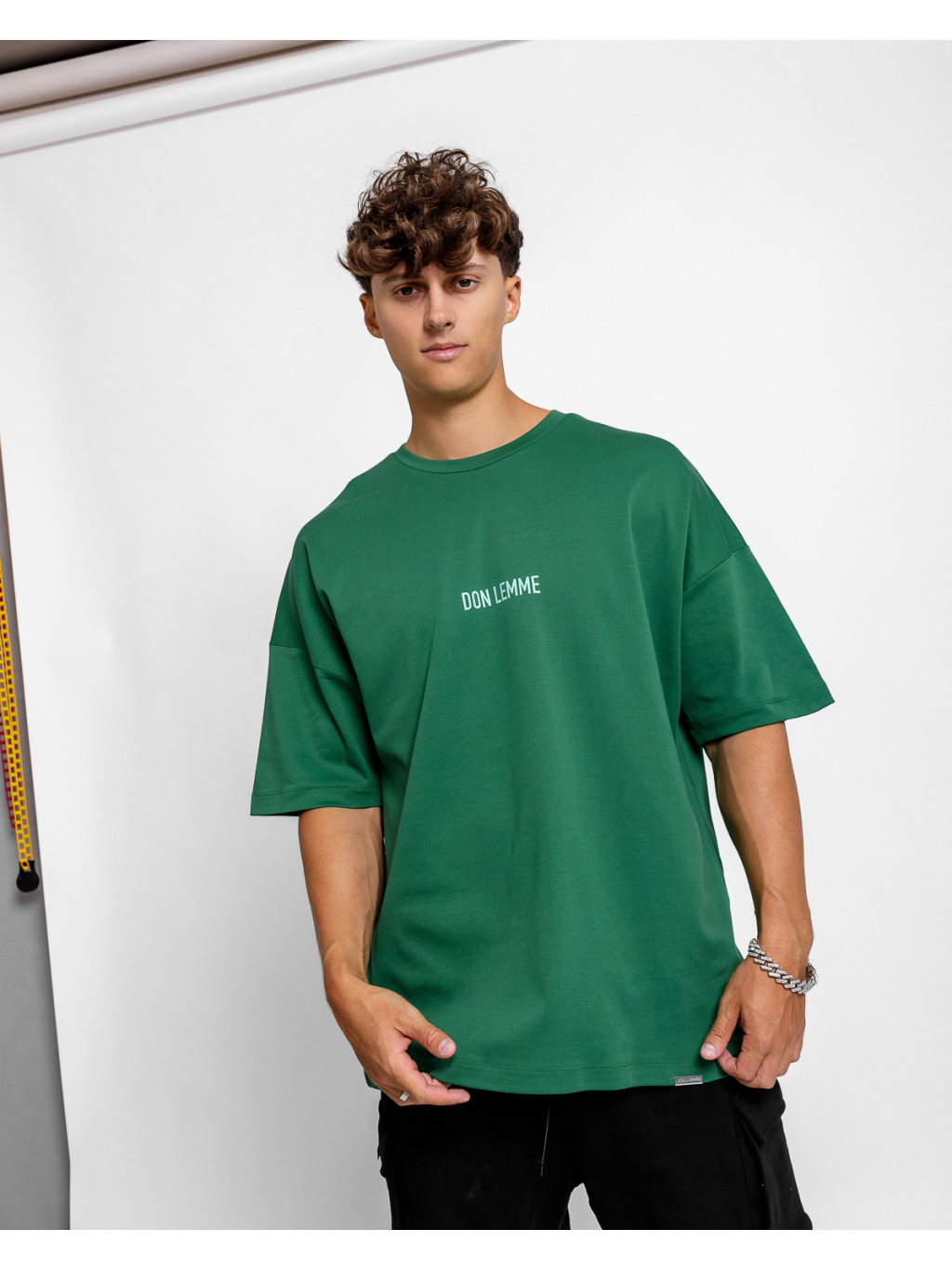 Oversized T-shirt Fluid - green - DON LEMME