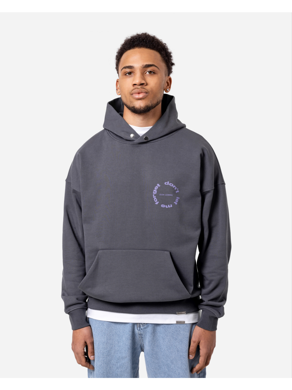 Oversized Hoodie Circle - grey 