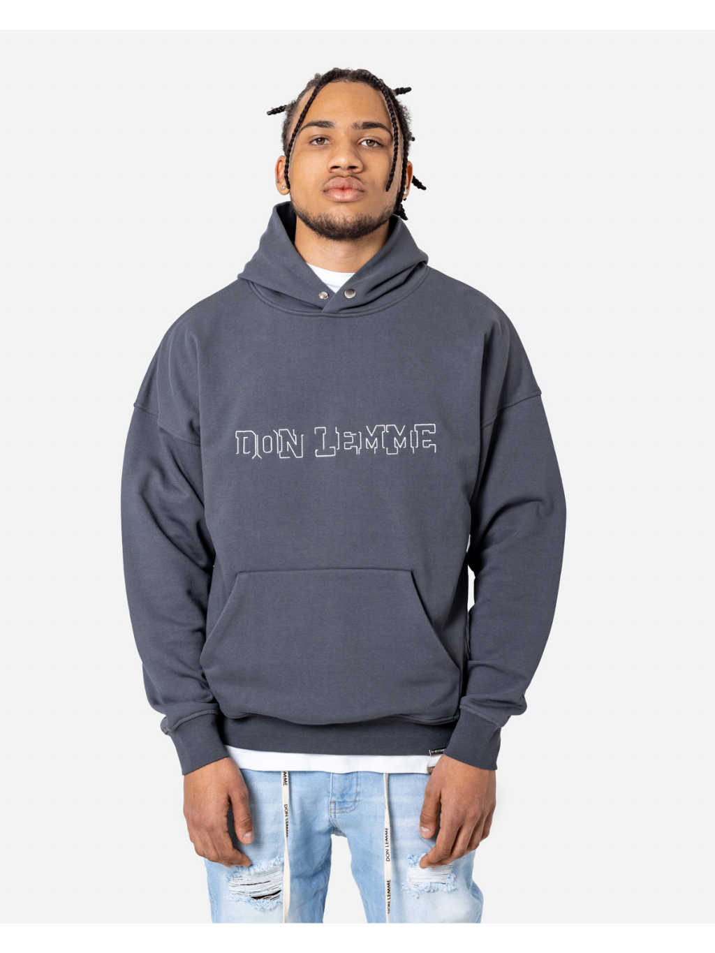 Oversized Hoodie Contour - grey - Donlemme.com