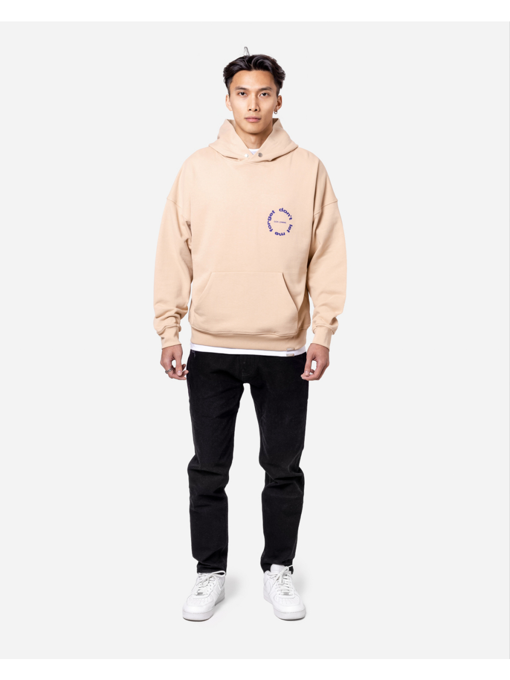Oversized Hoodie Circle beige DON LEMME