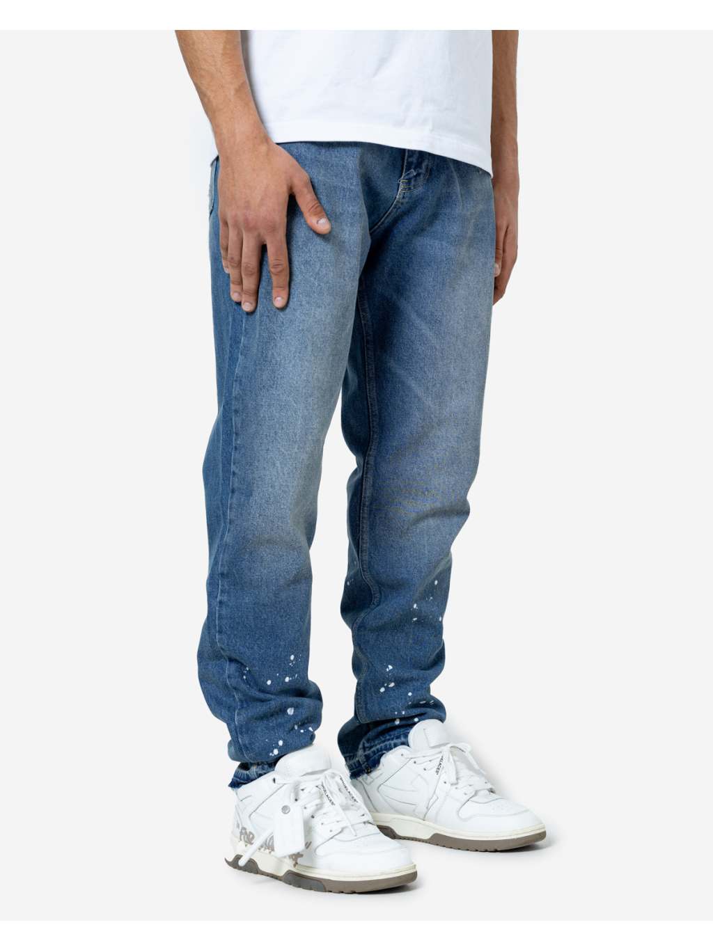 Men straight fit jeans Splatter - washed blue - DON LEMME Men straight fit jeans Splatter - washed blue - DON LEMME