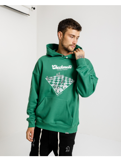 Unisex Hoodie Checkmate - green (Size XL)