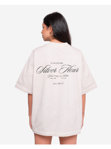 Dámské oversized triko Silver - oil (Velikost S)