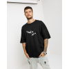 Oversized T-shirt Helpless - black (Size XL)