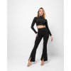 Crop top Zip UP - black (Velikost One size)