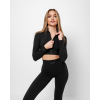 Crop top Zip UP - black (Velikost One size)