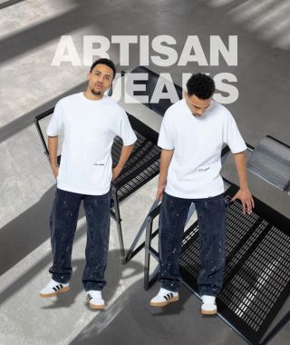 ARTISAN JEANS Carpenter fit, light washed black, pockets in all the right places. Freedom without compromising style....