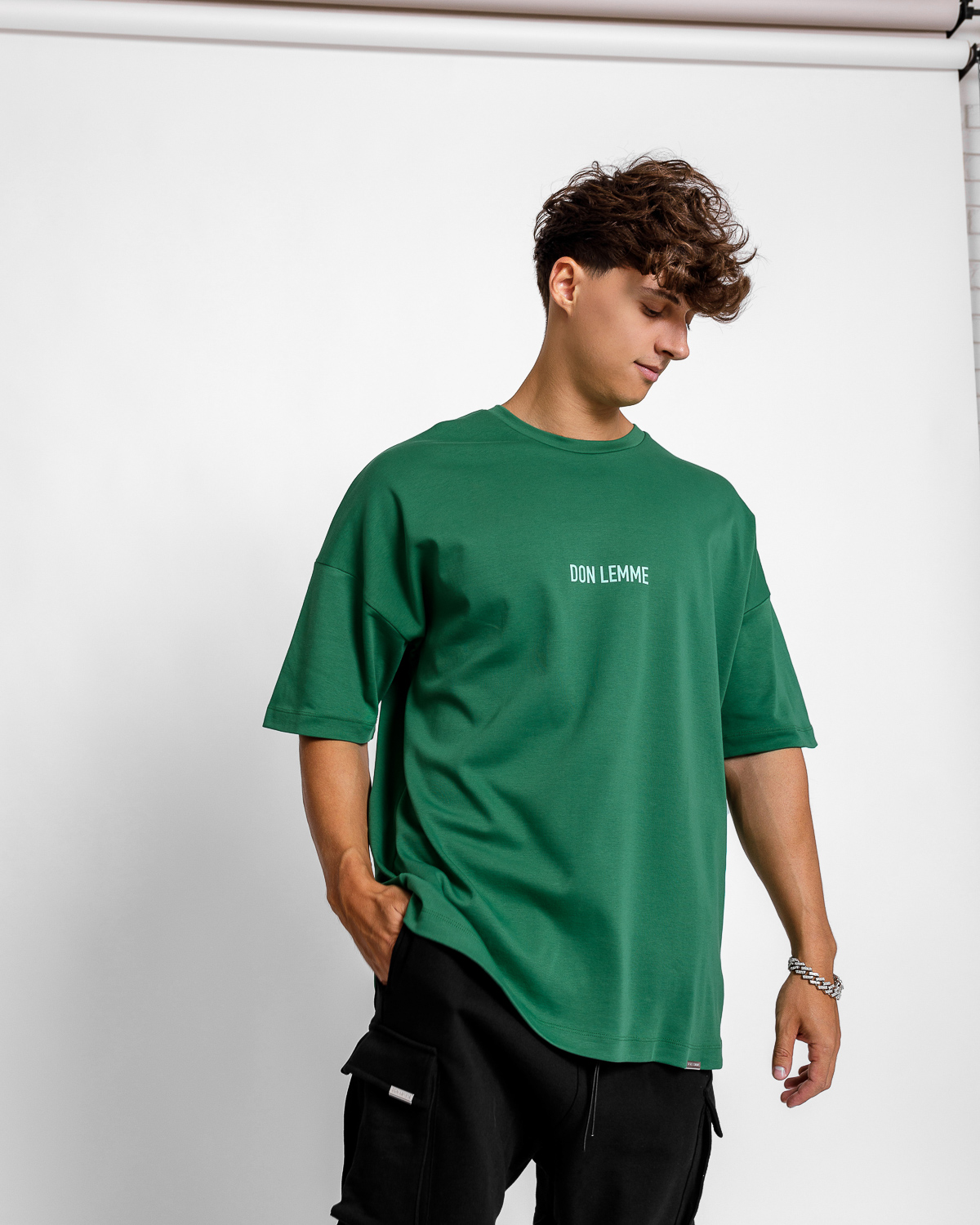 Don Lemme Oversized Triko Fluid - green Velikost: XL