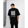Oversized Triko QR Code - černé