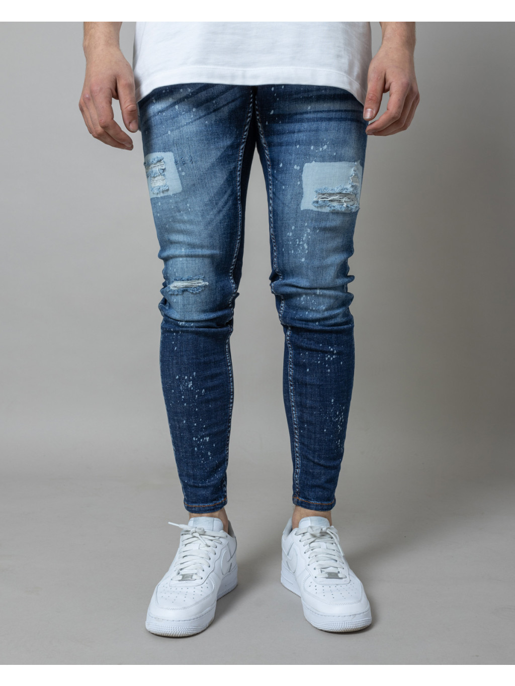 Kék skinny fit farmernadrág FOOLISH