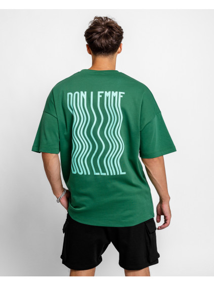 Oversized Tricou Fluid - green