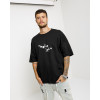 Oversized Tricou Helpless - black (Mărime XL)