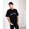 Tricou Oversized Curve - negru