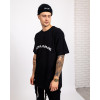 Tricou Oversized Curve - negru