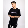 Tricou Oversized Glitch - negru