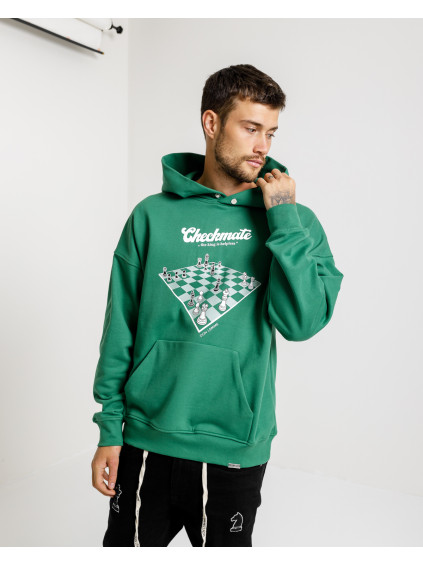 Unisex Mikina Checkmate - green (Veľkosť XL)