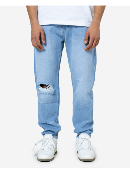 Pánske straight fit rifle Frayed - light blue
