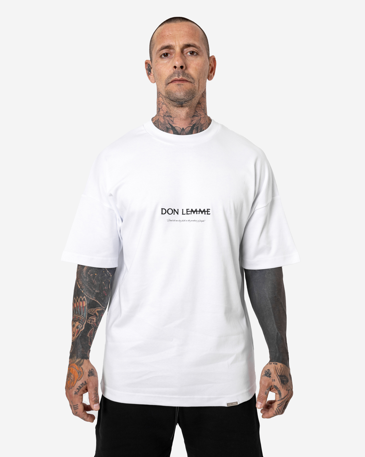 Don Lemme Oversized Triko Faith - white Veľkosť: M