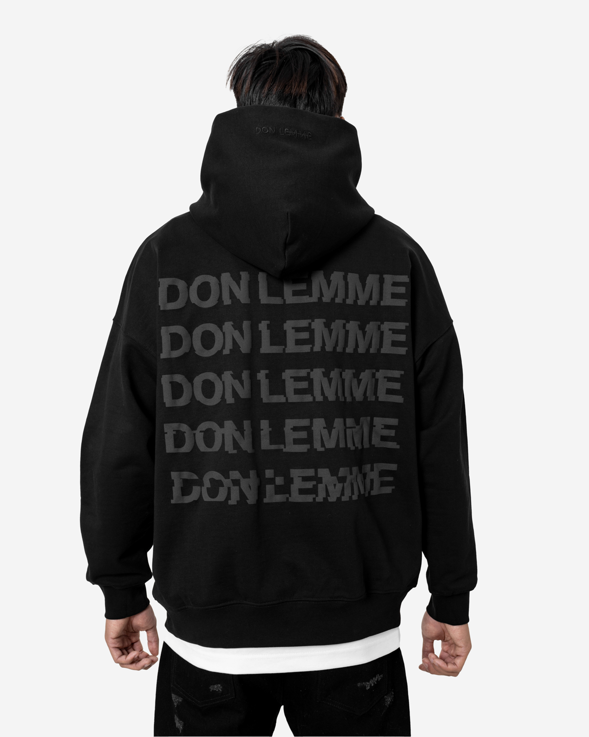 Don Lemme Oversized Mikina Flaw - black Veľkosť: S