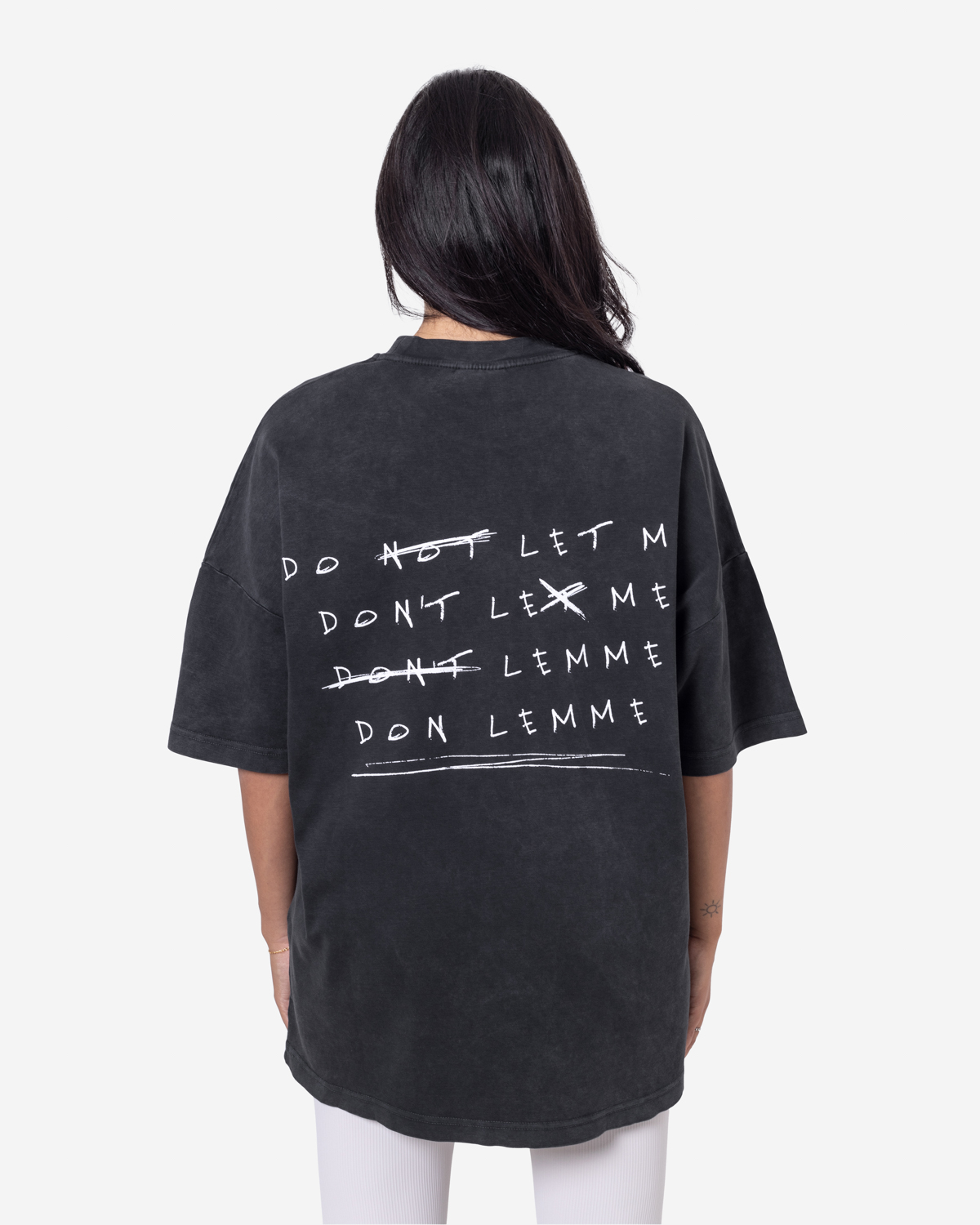 Don Lemme Unisex Triko Scribble - vintage Veľkosť: L