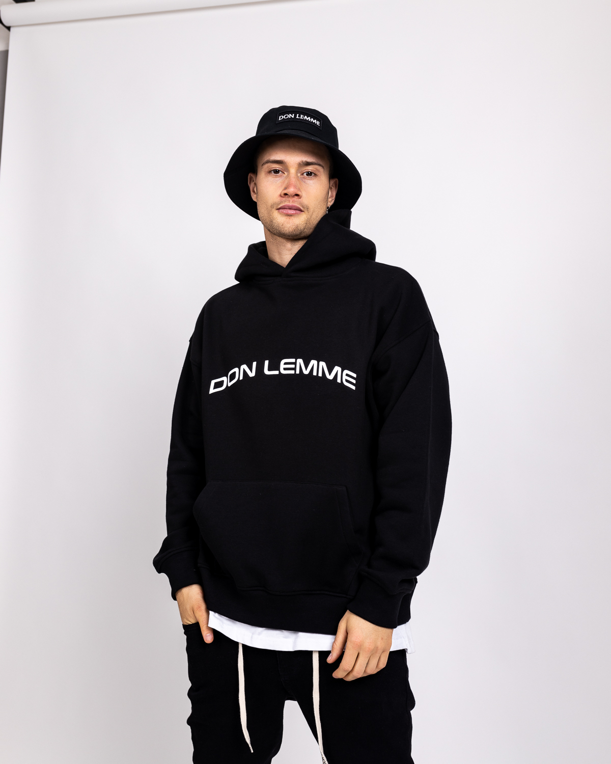 Don Lemme Oversized Mikina Curve - čierna Veľkosť: XL