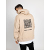 Oversized Mikina QR Code - piesková