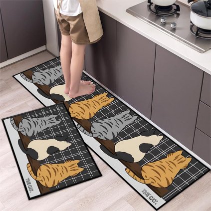 Protiskluzový koberec do kuchyně PAUL sada 2ks