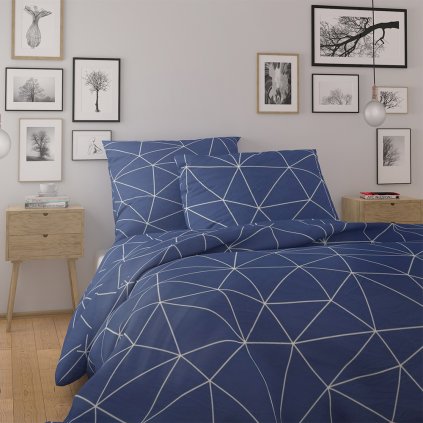 Povlečení NORDIC GRID modrá