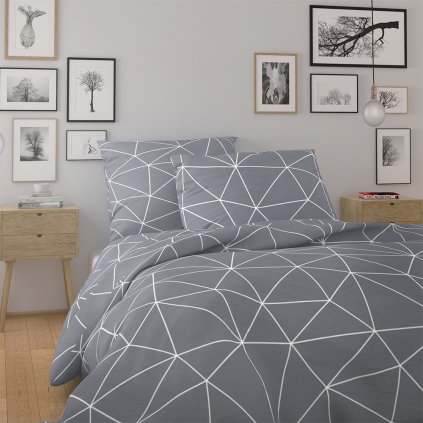 Povlečení NORDIC GRID šedá