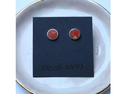 oranzove nausnice ze dreva donwood kopie