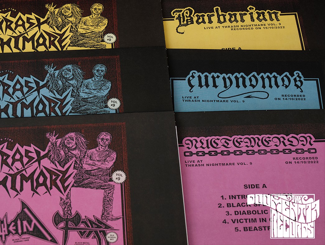 OUT NOW: 12" LP live albums by BARBARIAN, EURYNOMOS, NUCTEMERON from Thrash Nightmare fest!