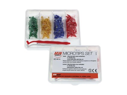 M+W MicroTips modré 100ks  Miniaturní aplikátory (s chomáčky)