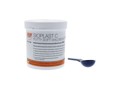 M+W Sioplast C putty dóza 900ml  Cenově výhodná C-silikonová otiskovací hmota typu putty (Shore A-70) pro dvoukrokové otisky,