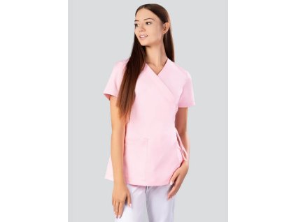 Zdravotnická halena SELECT KIMONO - světle růžová (Velikost 46)