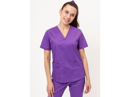 Zdravotnická halena Sunrise Basic FRESH - fialová (Velikost 3XL)