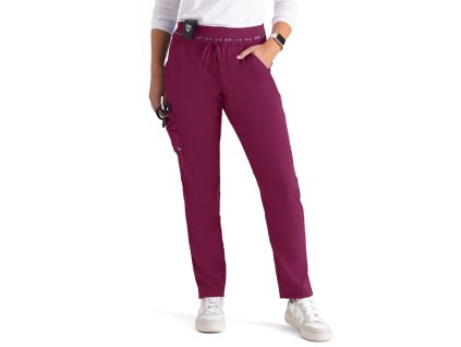 Zdravotnické kalhoty SERENA GREY´S - vínové (Velikost 2XL)