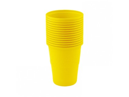 jednorazowe kubki plastikowe zolte 200ml 100 szt