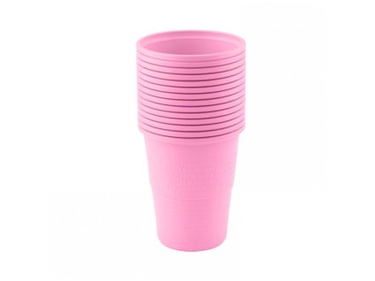 jednorazowe kubki plastikowe rozowe 200ml 100 szt