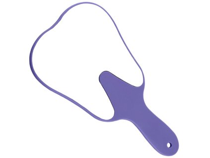 26738 Lusterko w ksztalcie zeba z raczka purpurowe