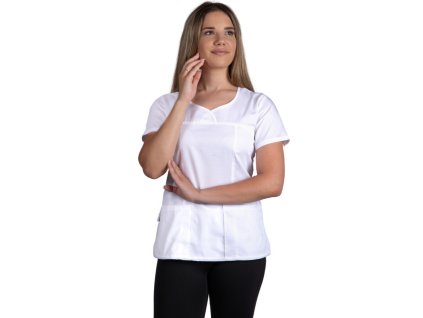 Dámská zdravotnická halena INESS - bílá (Velikost XL)